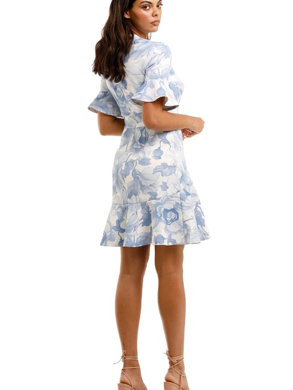 Lover  Fleur Floral Flip Dress Short Sleeve Mini Dress size 2 NWOT